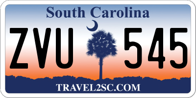 SC license plate ZVU545