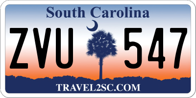 SC license plate ZVU547