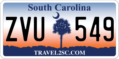 SC license plate ZVU549