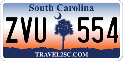 SC license plate ZVU554