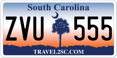 SC license plate ZVU555