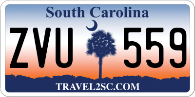 SC license plate ZVU559
