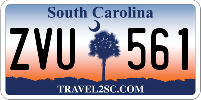 SC license plate ZVU561