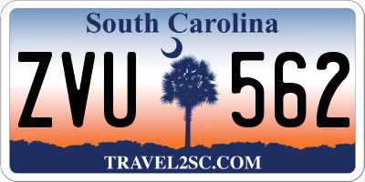 SC license plate ZVU562