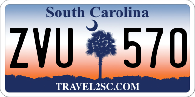 SC license plate ZVU570