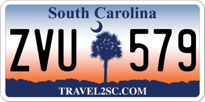 SC license plate ZVU579