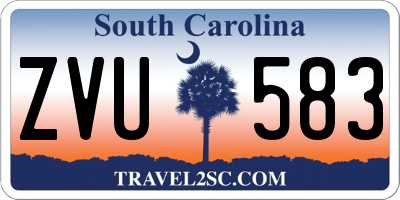 SC license plate ZVU583