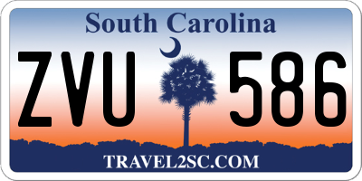 SC license plate ZVU586