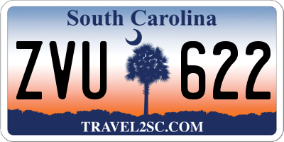 SC license plate ZVU622