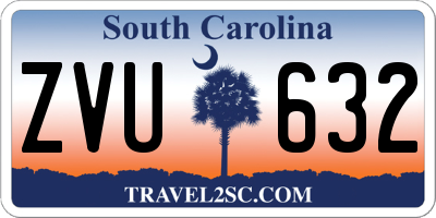 SC license plate ZVU632