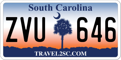 SC license plate ZVU646
