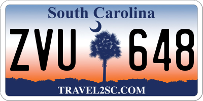 SC license plate ZVU648