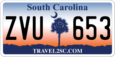 SC license plate ZVU653