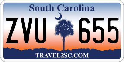 SC license plate ZVU655