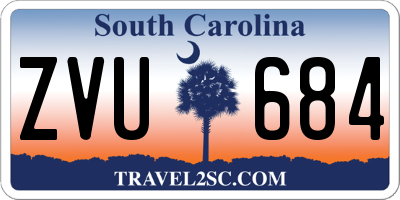 SC license plate ZVU684
