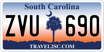 SC license plate ZVU690