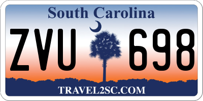 SC license plate ZVU698