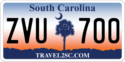 SC license plate ZVU700