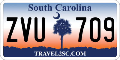 SC license plate ZVU709