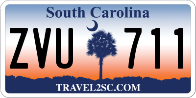 SC license plate ZVU711