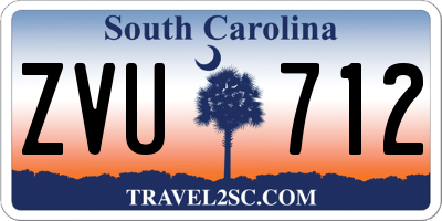 SC license plate ZVU712