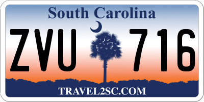 SC license plate ZVU716