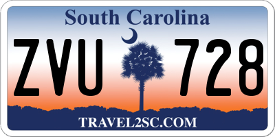 SC license plate ZVU728