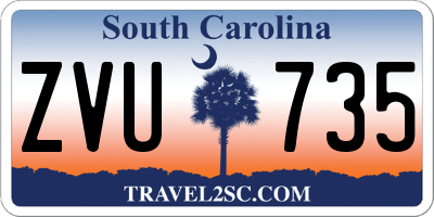 SC license plate ZVU735
