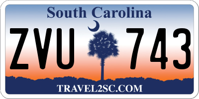 SC license plate ZVU743