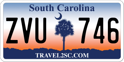 SC license plate ZVU746