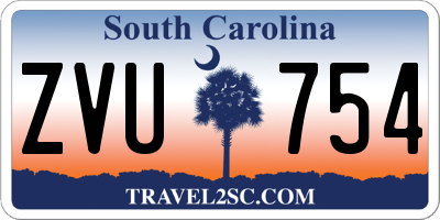 SC license plate ZVU754