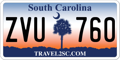 SC license plate ZVU760