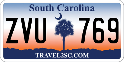 SC license plate ZVU769