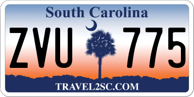 SC license plate ZVU775