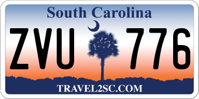SC license plate ZVU776