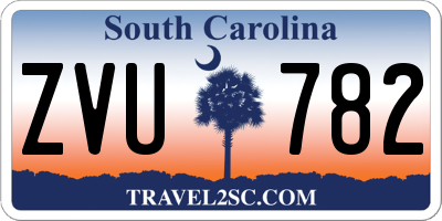 SC license plate ZVU782