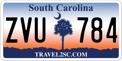 SC license plate ZVU784