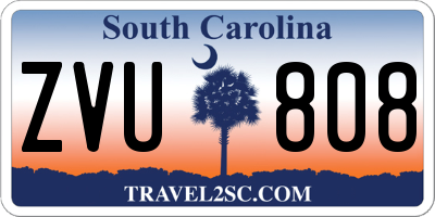 SC license plate ZVU808
