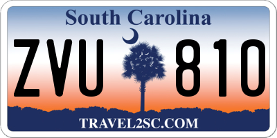 SC license plate ZVU810
