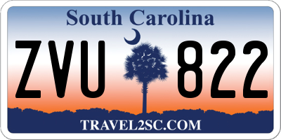 SC license plate ZVU822