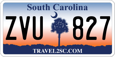 SC license plate ZVU827