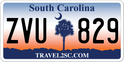 SC license plate ZVU829