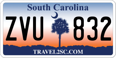 SC license plate ZVU832