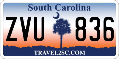 SC license plate ZVU836