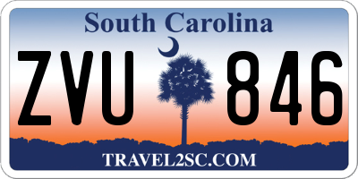 SC license plate ZVU846