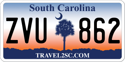 SC license plate ZVU862