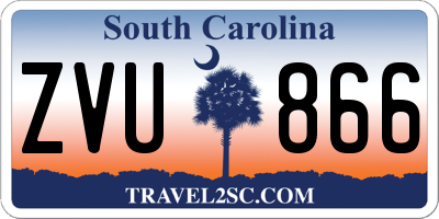 SC license plate ZVU866