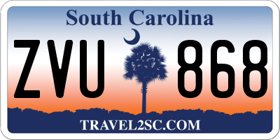 SC license plate ZVU868