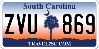 SC license plate ZVU869