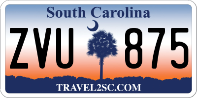 SC license plate ZVU875